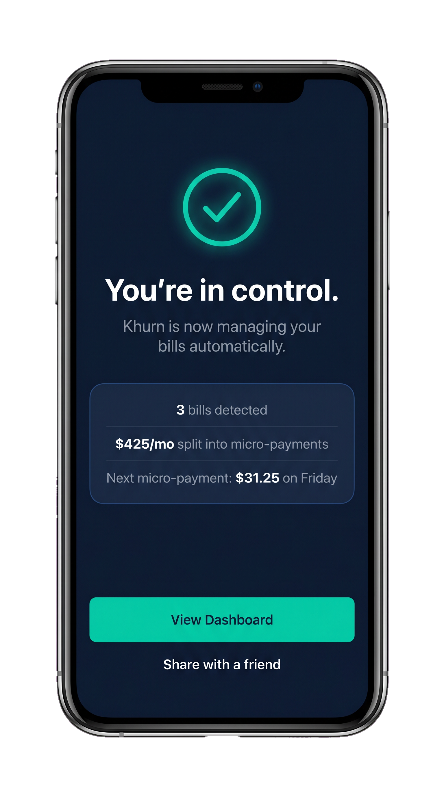 Khurn app — You're in control